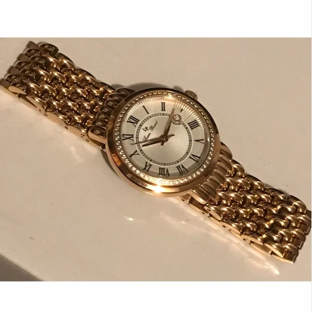 Lucien Piccard Women's Watch Fantasio Quartz Crystal Accented Bracelet Watch
